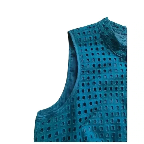 J. Crew Eyelet Shell Sleeveless Blouse Size 0 - Picture 2 of 5